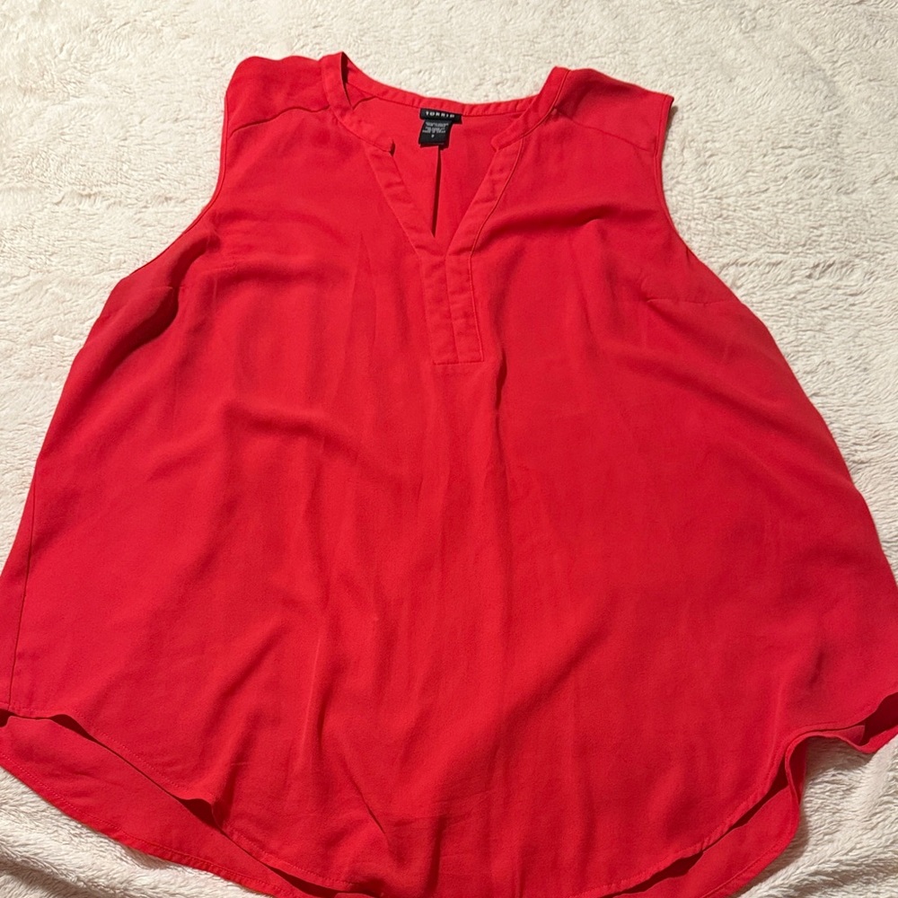 Torrid Bold Red Sleeveless Blouse 2